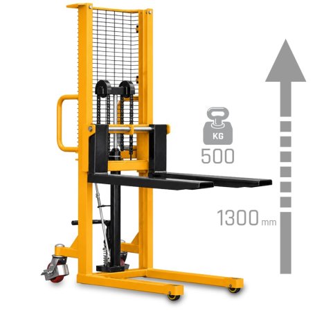 Masztowy wózek paletowy CORMAK P513 (udźwig 500 kg, podnoszenie 1300 mm) | Producent CORMAK