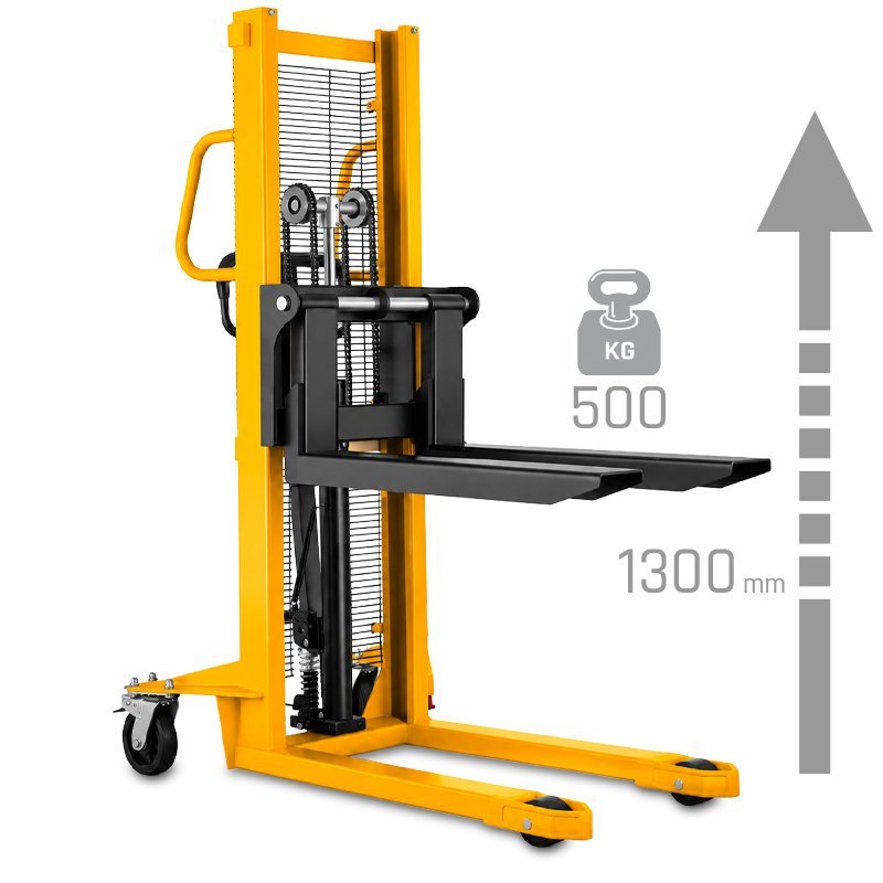 Masztowy wózek paletowy CORMAK P513A (udźwig 500 kg, podnoszenie 1300 mm) | Producent CORMAK