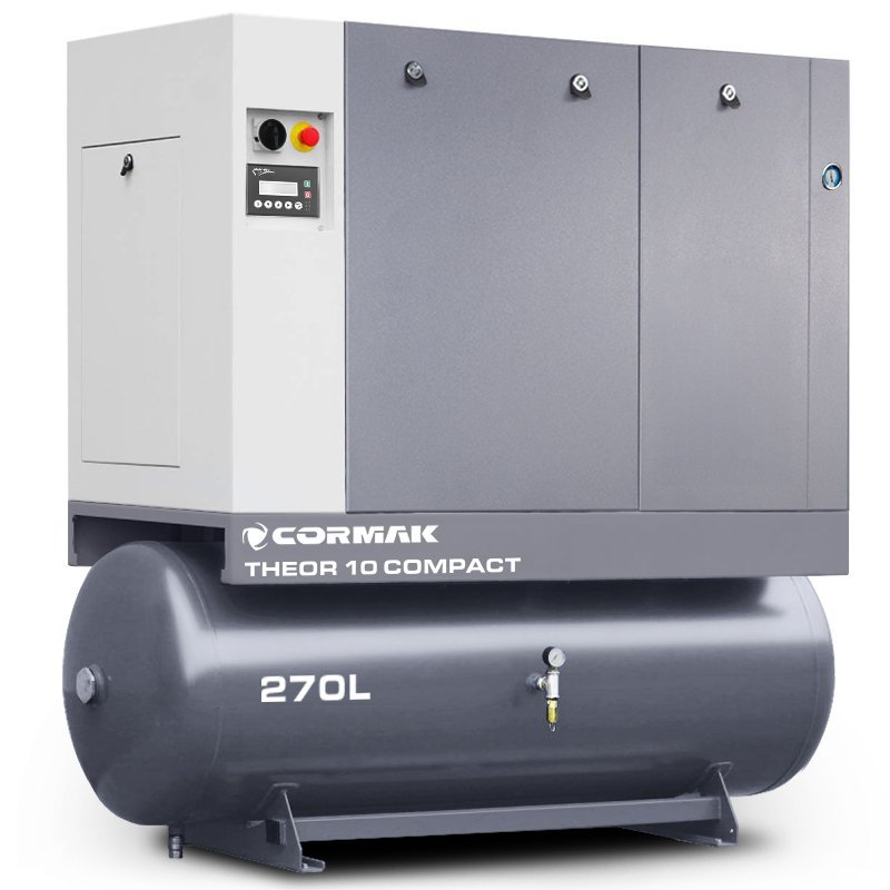 Sprężarka śrubowa z osuszaczem THEOR 10 COMPACT - 7,5kW - 950 L/min. zbiornik 270l