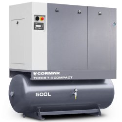 Sprężarka śrubowa z osuszaczem THEOR 7,5 COMPACT - 5,5kW - 650 L/min. zbiornik 500l