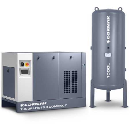 Kompresor THEOR H1515.8 15kW 1700 l/min + osuszacz + zbiornik 1000L 25bar | CORMAK