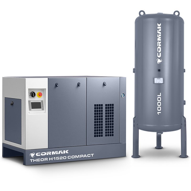 Kompresor THEOR H1520 15kW 20bar + osuszacz + zbiornik 1000L do lasera FIBER | CORMAK