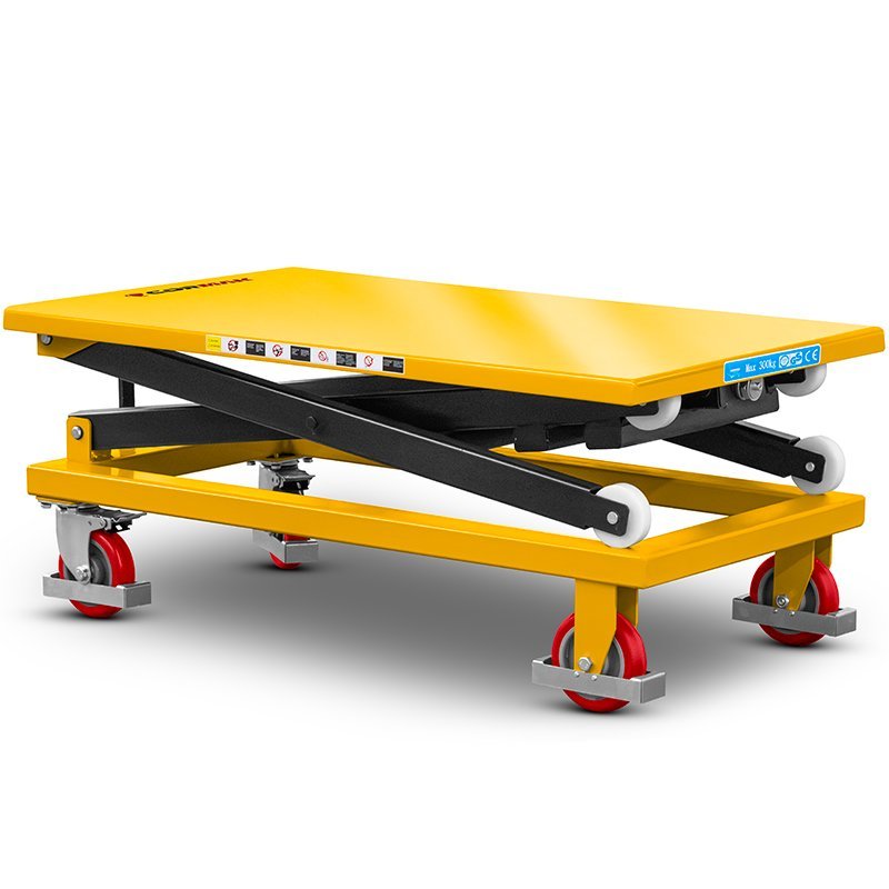 Wózek nożycowy platformowy TA30K (udźwig 300 kg, podnoszenie 1000 mm) | Producent CORMAK