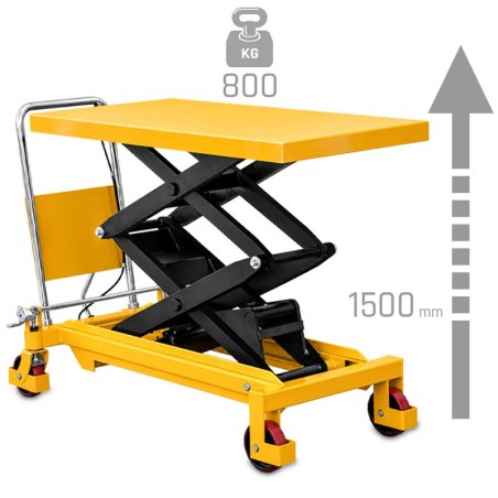 Wózek nożycowy platformowy TA8015 (udźwig 800 kg, podnoszenie 1500 mm) | Producent CORMAK