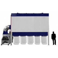 Industrielle Absauganlage CORMAK Vibra Motor DCV47850 m³/h PREMIUM 60HP für Späne und Sägemehl - 