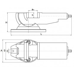 Morsa da macchina inclinabile e orientabile CORMAK 125mm QHK125 - 