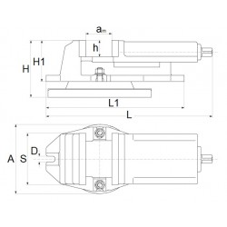 200 mm Maschinenschraubstock - 