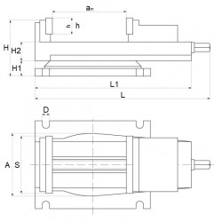 Imadło maszynowe obrotowe 250 mm - 