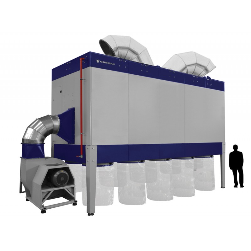Industrielle Absauganlage CORMAK DCV21750 für Späne und Sägemehl - 