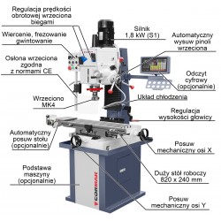 Fresatrice trapano fresa da banco ZX 7045 B1 - 