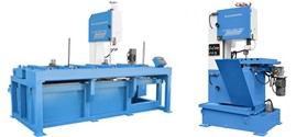 Vertical band saws with automatic table