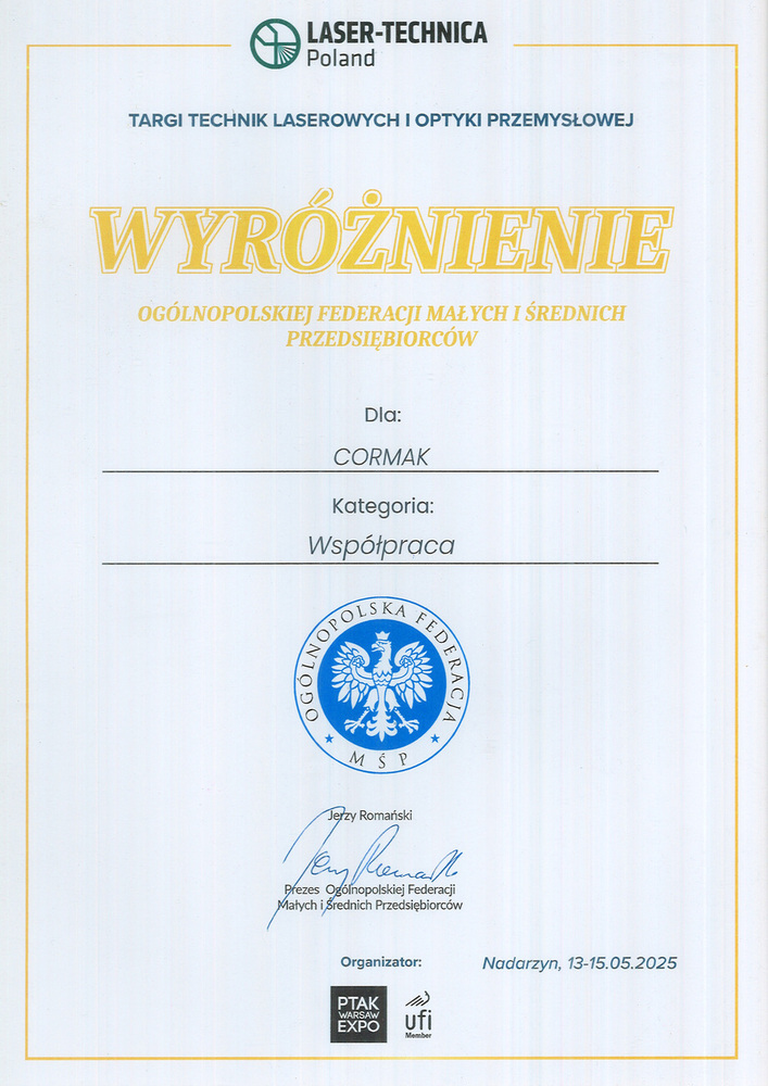 Informacje o marce CORMAK - poznajmy się