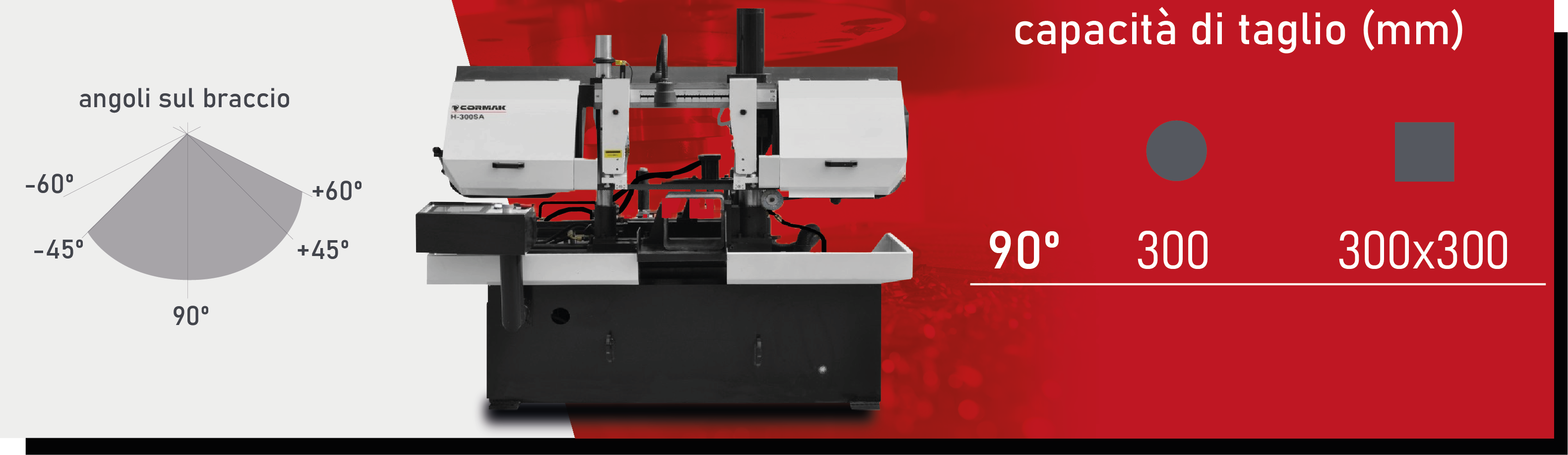 segatrice a nastro automatica CORMAK H300SA