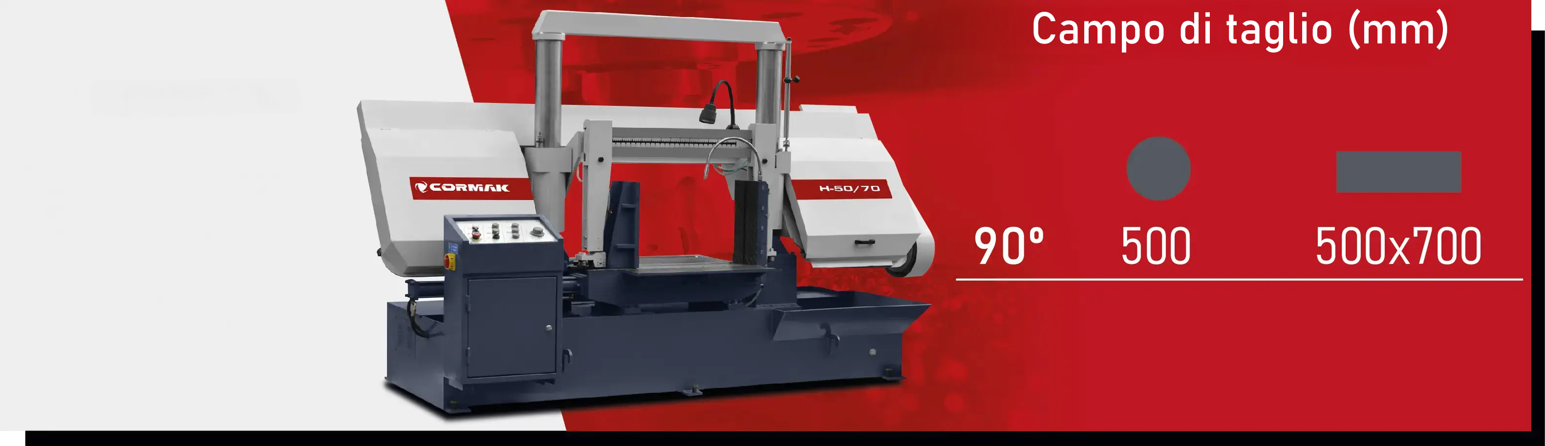 Segatrice a nastro a doppia colonna per metallo CORMAK H5070