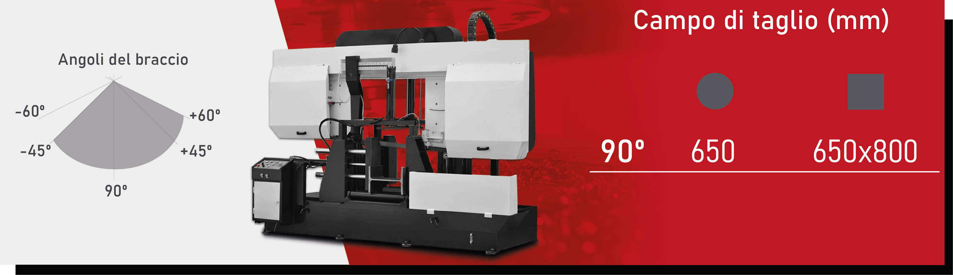 Segatrice a nastro a doppia colonna CORMAK H65/80