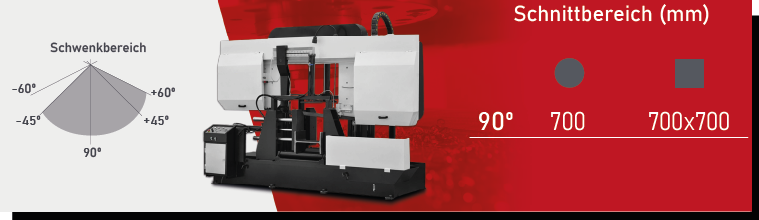 Doppelsäulen-Metallbandsäge CORMAK H-700