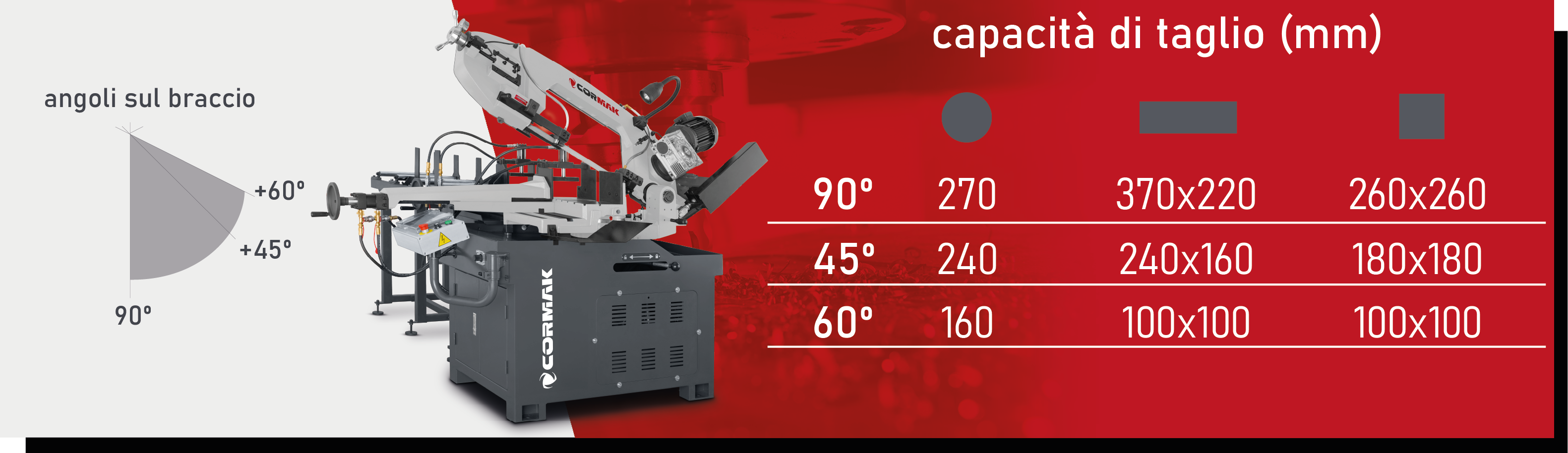 Segatrice a nastro automatica CORMAK BS370SA