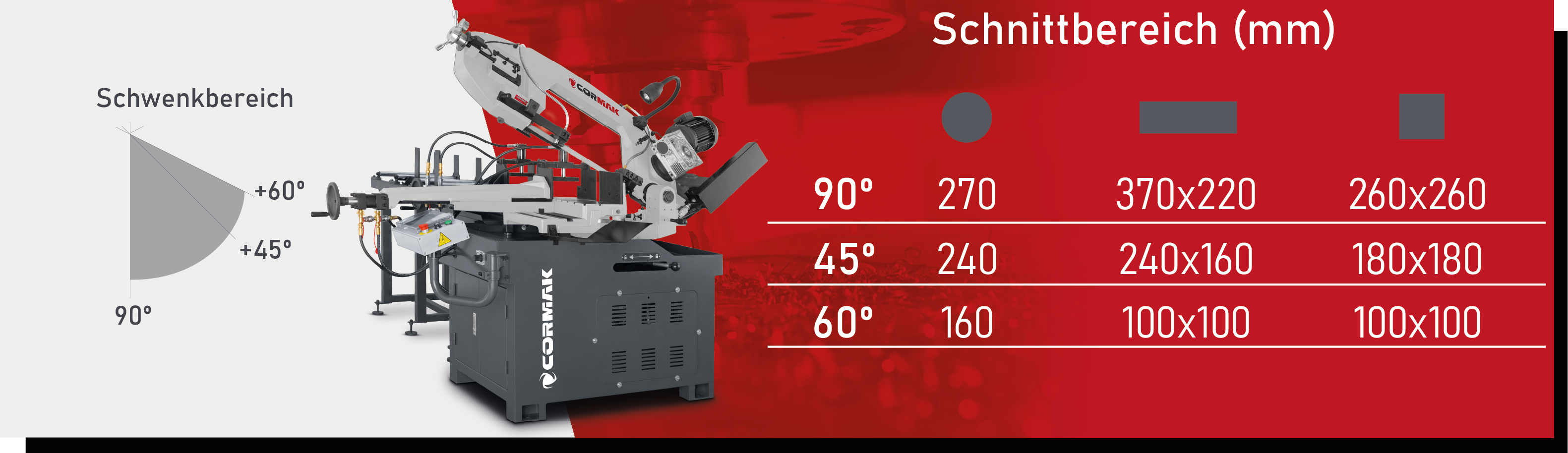 Automatische Metall-Bandsäge CORMAK BS370SA