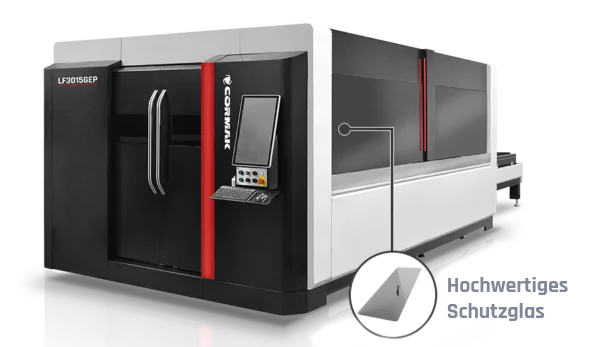 Geschlossene Faserlaser-Schneidanlage CORMAK LF3015GEP 2000W