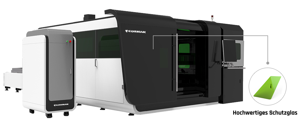 Faserlaserschneidmaschine mit Rohr- und Profilaufsatz CORMAK LF3015GAR