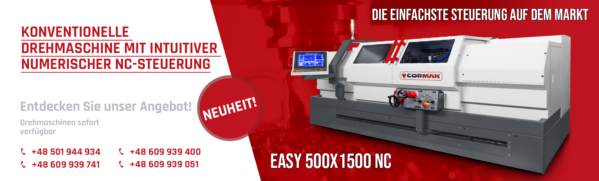 NC-Drehmaschine EASY 500×1500